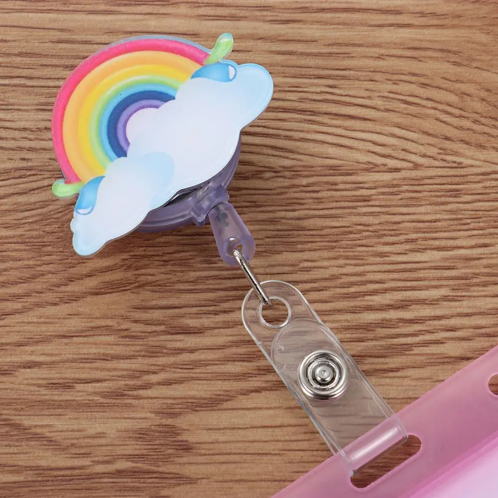 

Cartoon Nurse Doctor ID Badge Holder with Retractable Reel, Retractable Metal Clip Business Work Card/Name Tags Badge Holders