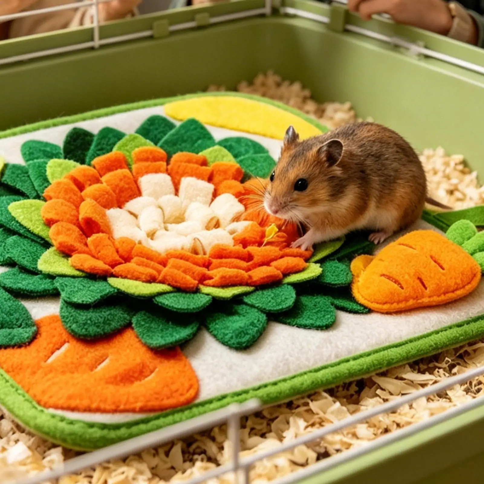Rabbit Foraging Mat Small Animal Feeding Toy For Hedgehogs Guinea Pigs Chinchilla Snuffle Mat Small Pet Bunny Blanket view 3