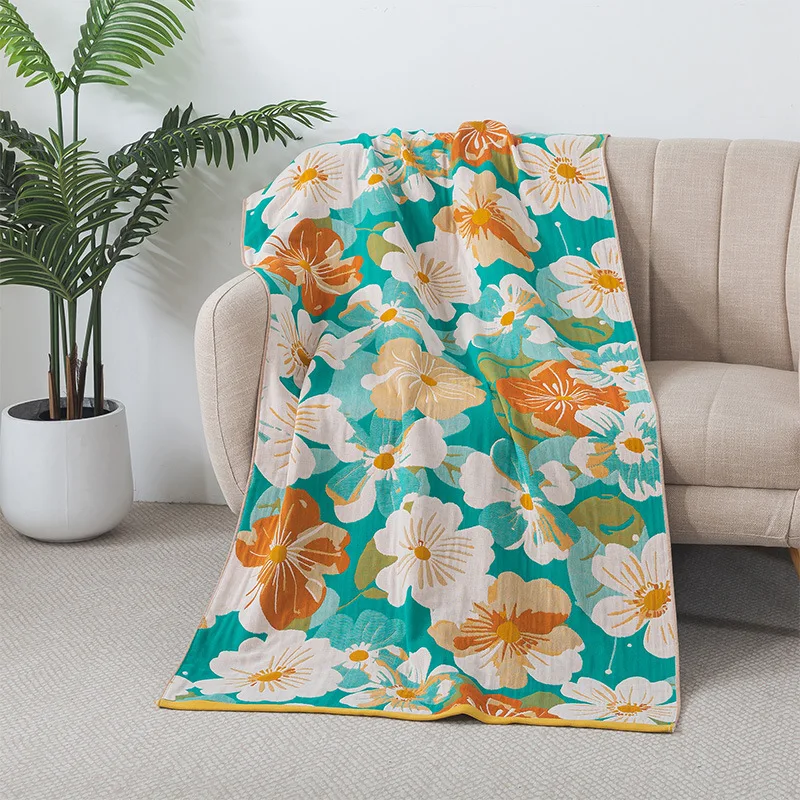 

Floral Gauze Bath Towel, 80*160 cm, for Adults, Bathroom, Large, Four-layer Gauze Cotton, Delicate, 11 Styles