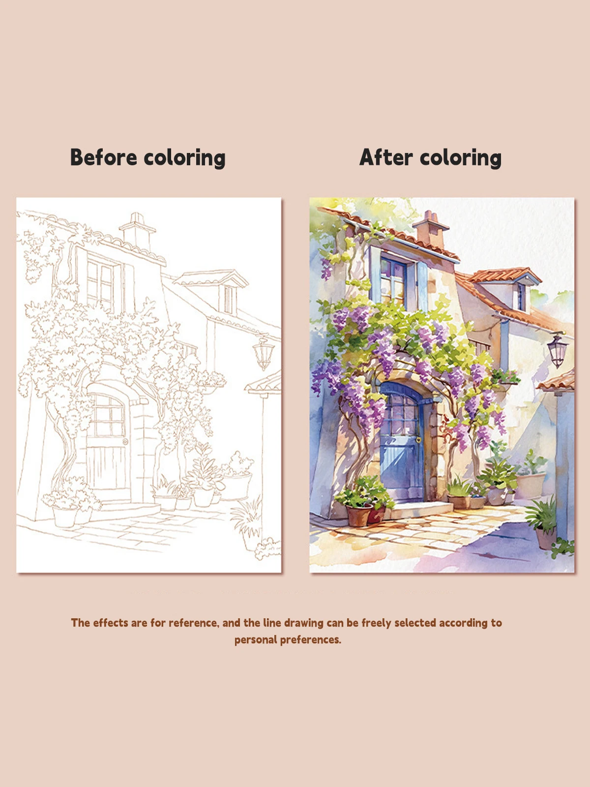 Kawaii Coloring Book with 12 Watercolor Set Korean Stationery Kids Stress Relief & Adults Art Therapy Doodle Cultural Supplies view 5