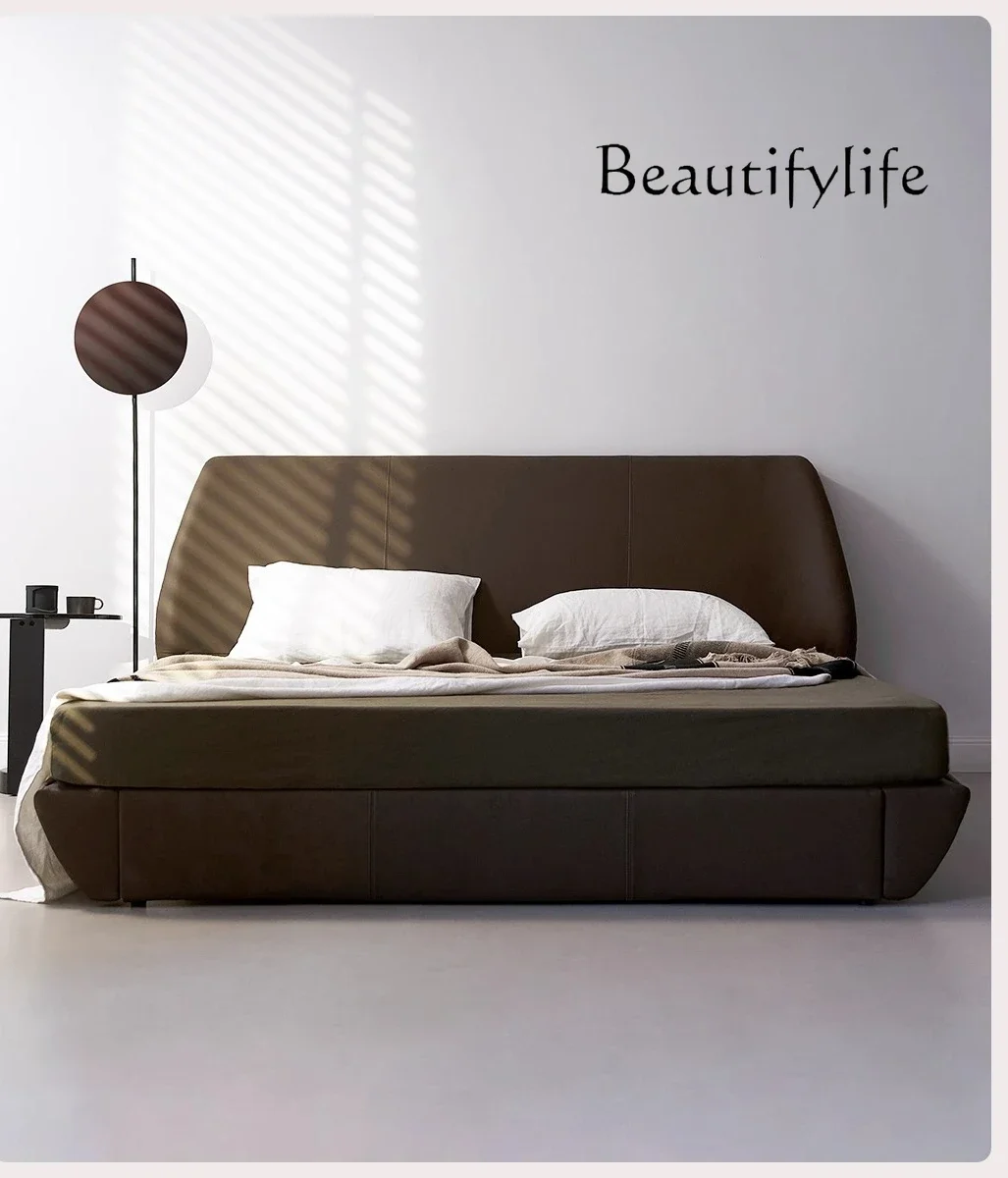 R Imported Leather Bed Minimal Master And Second Bedroom 1.8 Meters Suspended Double Bed 1.5 Meters Soft Bag Bed