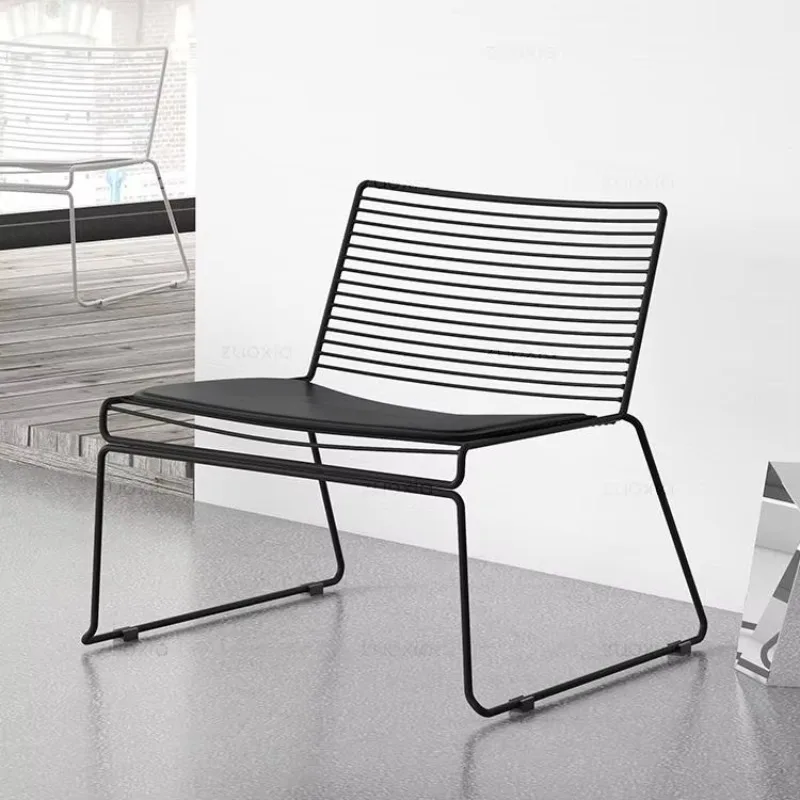 Nordic Style Home Dining Chair Retro Designer Accent Living Room Minimalist Seat Outdoor Balcony