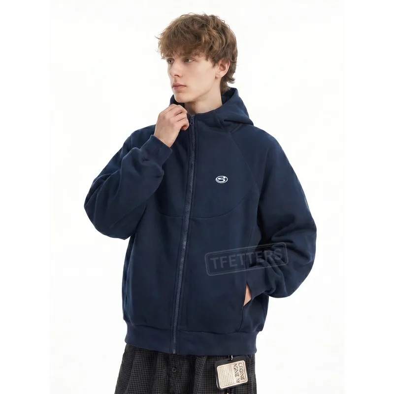 TFETTERS 2026 Autumn American Retro Men Coat Solid Color Cotton Daily Wear Tops for Man Fashion Streetwear Daily Top EU-Size
