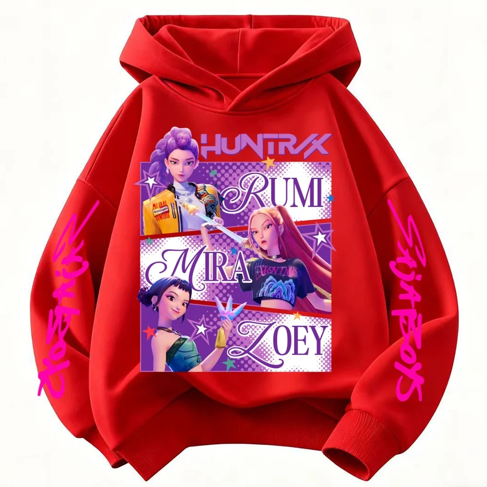 KPop Demon Hunters Huntrix Hoodie Kids Clothes Princess Girls Clothing Fashion Boys Clothes Spring Autumn Sweatshirt Child Tops image 5
