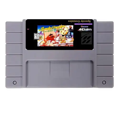 Speedy Gonzales-Los Gatos Bandidos versión NTSC 16 bits 46 pines tarjeta de juego gris grande para jugadores de EE. UU.