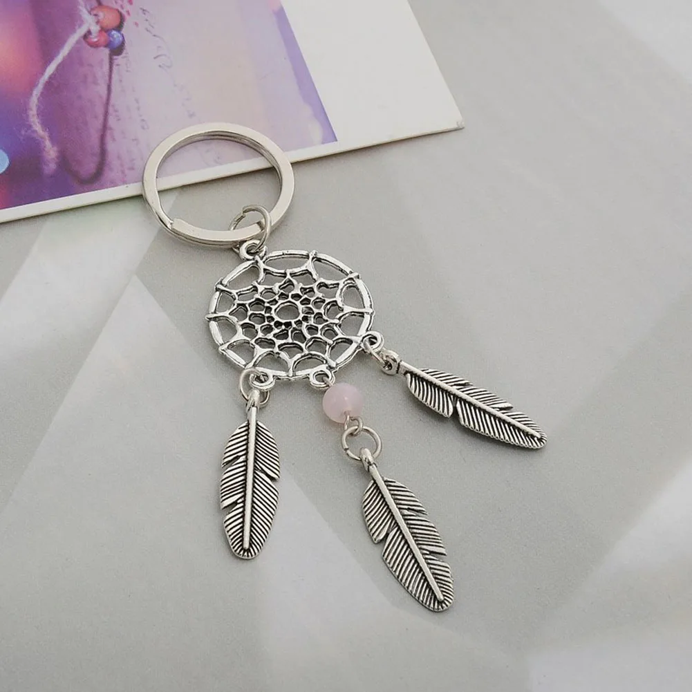 Dreamcatcher Metal Feather Dream Catcher Key Chain Keyring Women Vintage Charm Fashion Bohemian Indian Style Keychain New