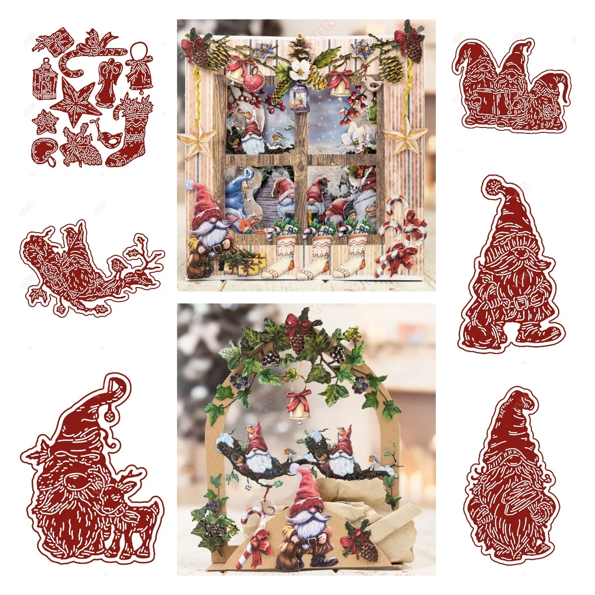 Christmas Carolers Metal Cutting Dies Scrapbook Diary Decoration Embossing Cut Die Template DIY Handmade Greeting Cards New 2023