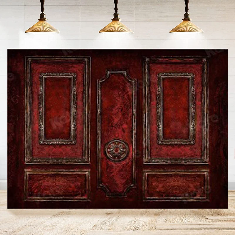

Empty Room Classic Interior Photo Photography Backdrop Wooden Pannel Door Background Photo Studio Poster For Wedding Banner