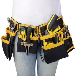 Oxford Cloth Pocket Tool Pouch Hand Tools Organizer Adjustable Belt Waist Pocket Quick Release Buckle Heavy-Duty for Woodworkers