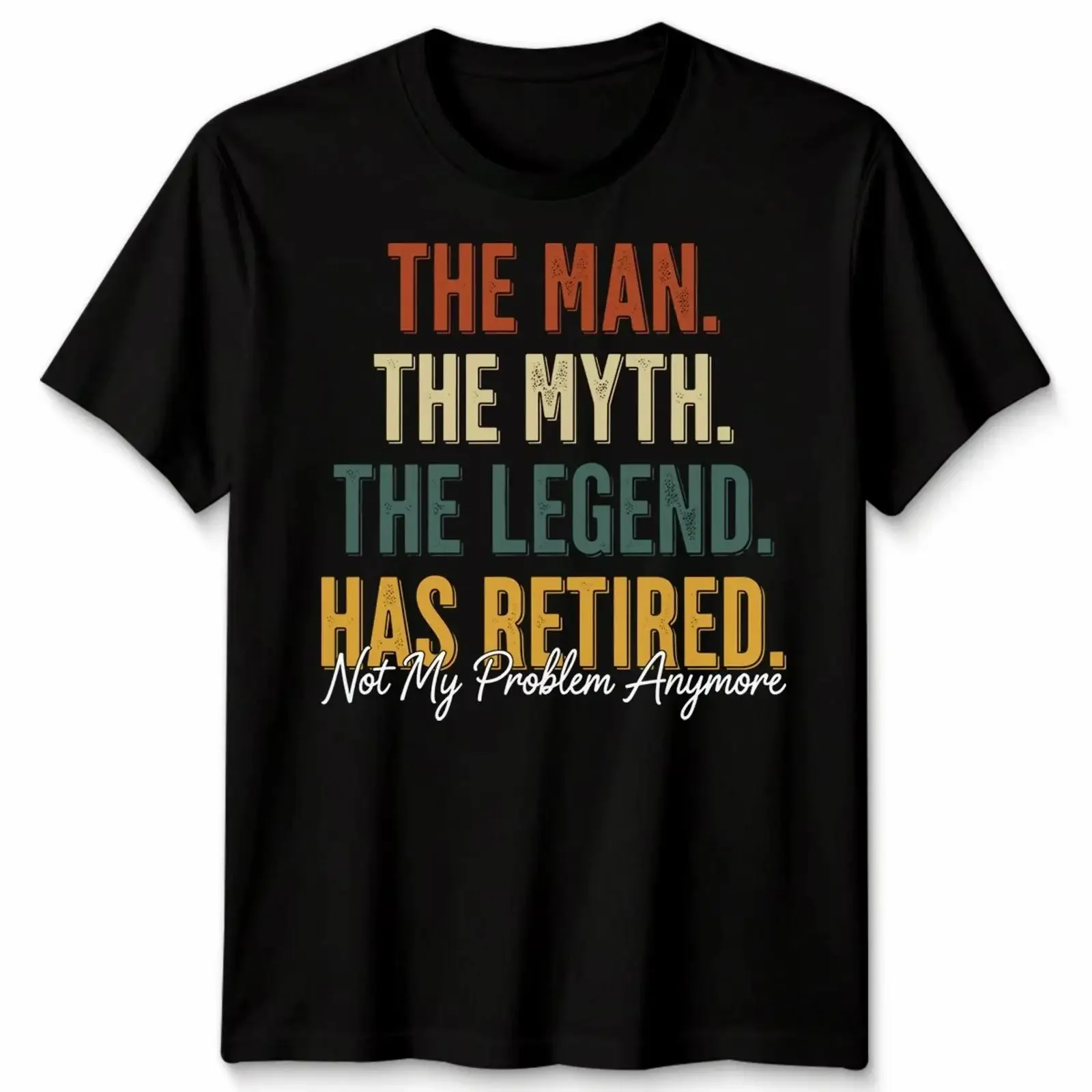 T Shirt Retired 2026 The Man Myth Legend Has  vintage Washed Soft fashion Unisex Slightly homme Comfortable Versatile Stylish