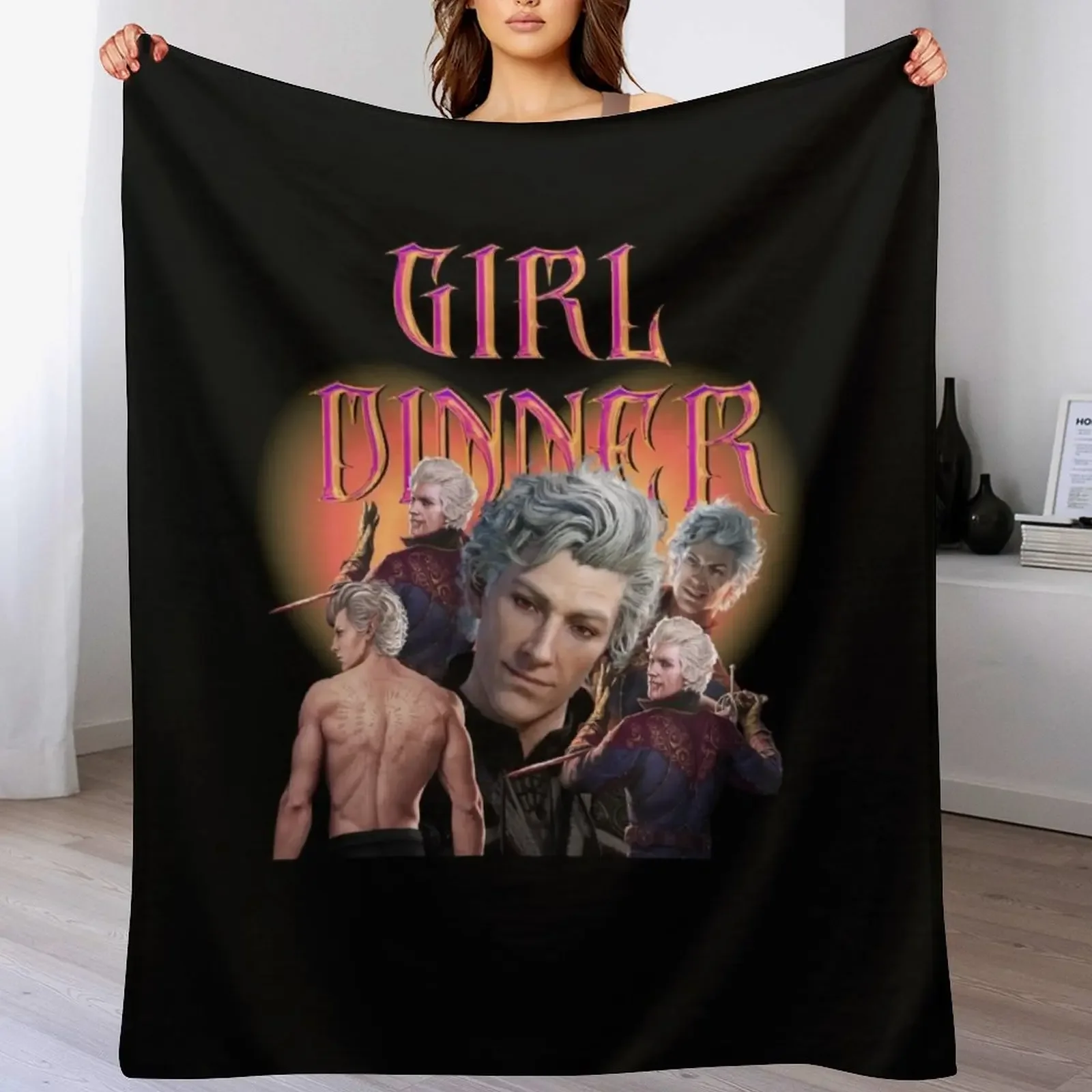 

Astarion girl dinner - bg3 Game Throw Blanket Blankets For Baby warm for winter Decoratives Plaid Blankets