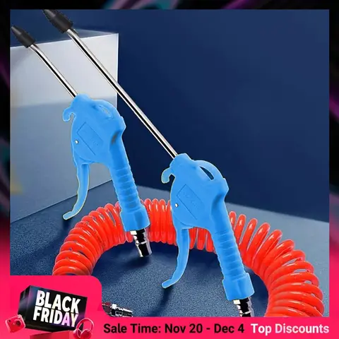 Pistola per soffiaggio polvere ad alta pressione Strumento hardware pneumatico Pistola per rimozione polvere Pistola per soffiaggio di fuliggine ad aria Pistola per soffiaggio Pompa ad aria Ugelli estesi