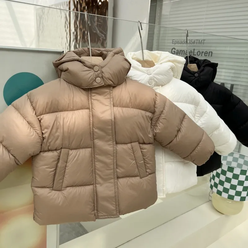 Winter Kids Parkas Korean Style Girls Fur Coat Hooide Boys Thicken Outerwear  jaqueta roupa de inverno infantil doudoune