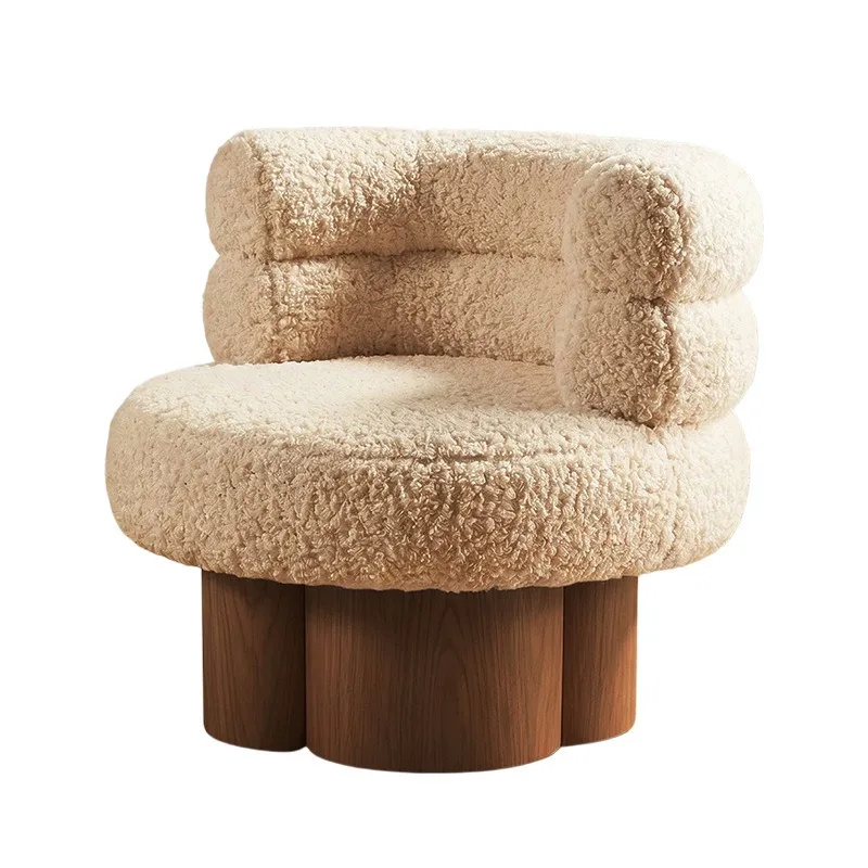 Makeup chair, girls' bedroom high-value dresser chair, cloakroom backrest makeup stool rotating sofa chair