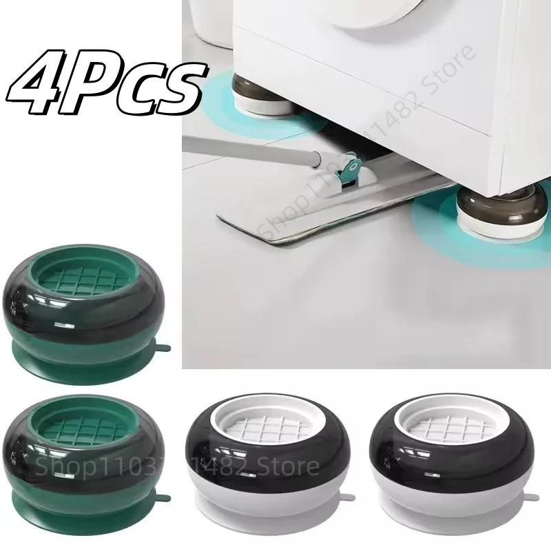 4 Piezas de Almohadillas Antivibración Universales para Lavadora, Base de Goma Silenciosa para Refrigerador, Almohadilla para Muebles, Base Elevadora para Muebles