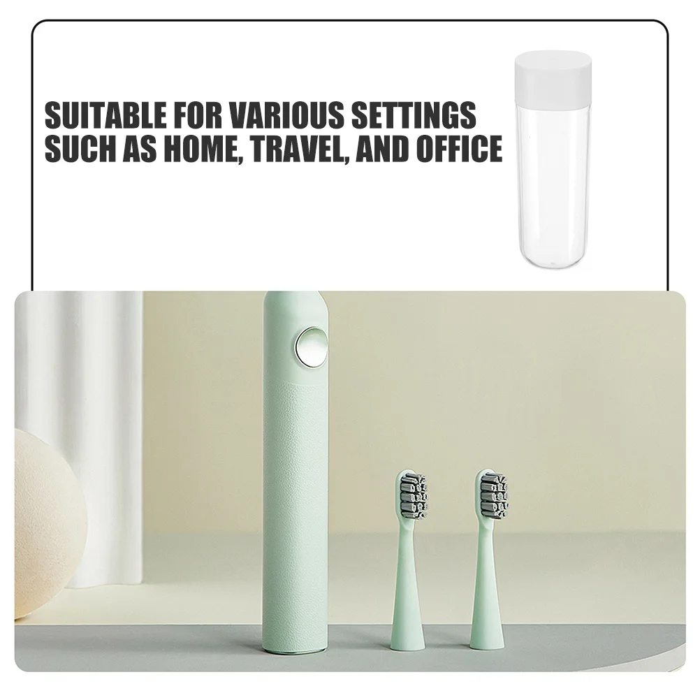 4 Stück transparente Aufbewahrungsbox für elektrische Zahnbürstenköpfe, kompakte Reiseetui für Bürstenköpfe, tragbarer Mehrzweck-Organizer