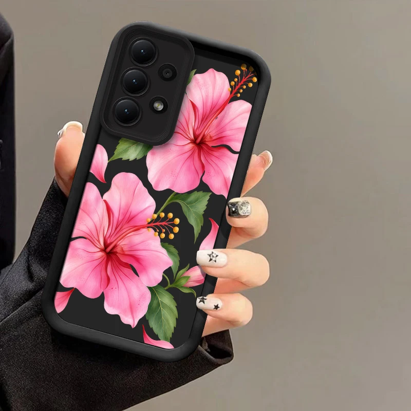 Flowers Pattern Case For Samsung Galaxy M54 M51 M36 M34 M31 M13 M14 M12 M11 M05 M06 M04 M02S M01S Lens Protect Matte Cover Coque