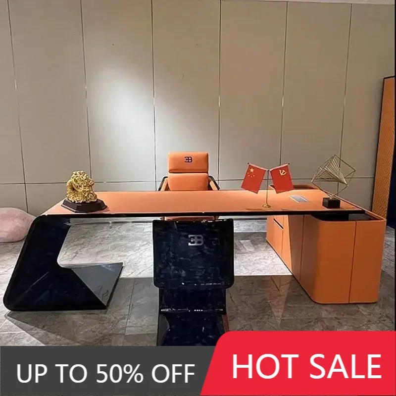 Unique Vintage Office Desks Simple Strong Wooden Corner Drawers Office Desks Modern Cheap Luxury Escritorios Work Station Table