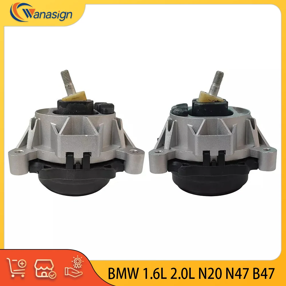 2pcs Engine Parts Front Left Right Trans Motor Mount set For BMW 1 2 3 4 1.6L 2.0L L4 1.6T 2.0T N20B20 N47D20 N26B20 2011-2019