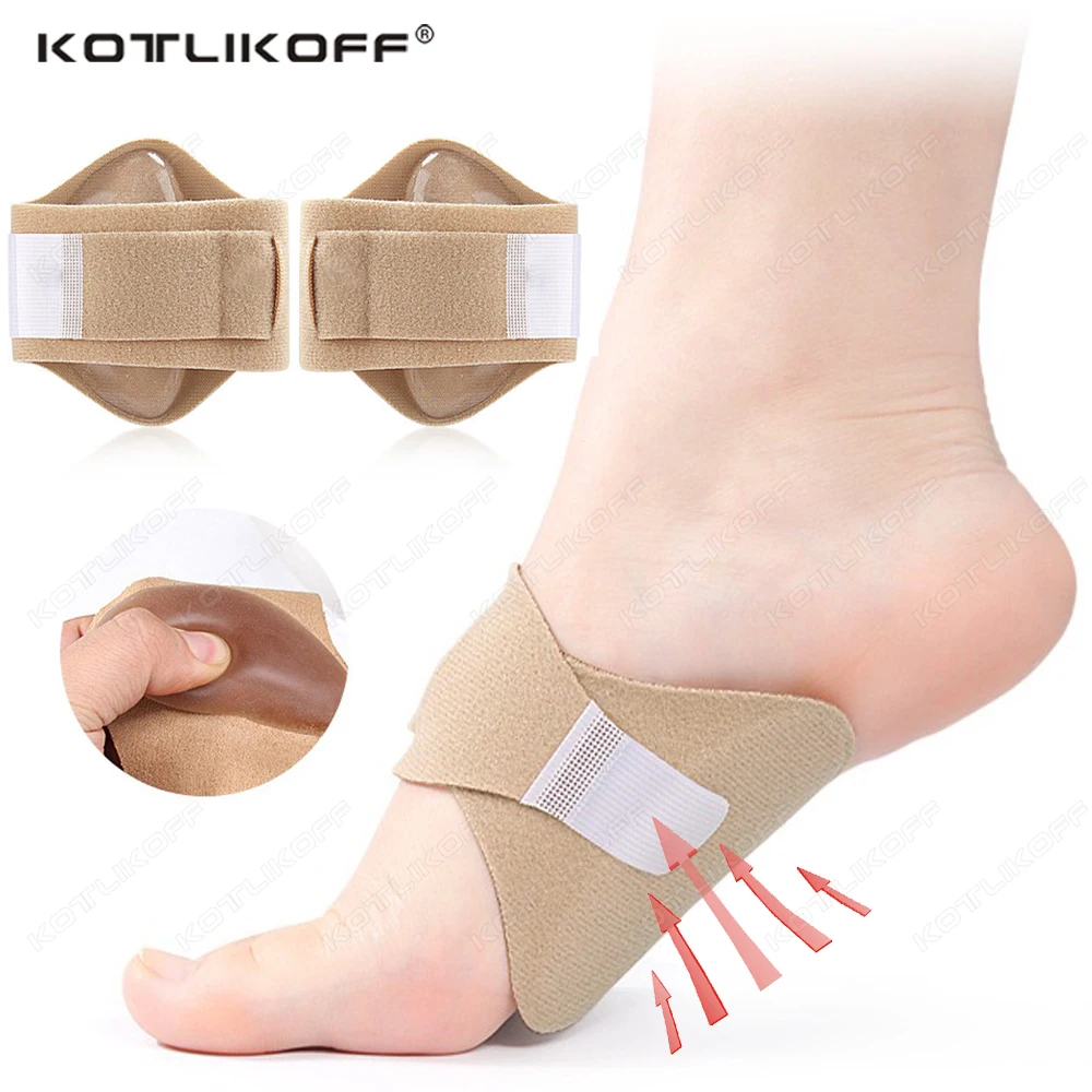 1 Pair Arch Support Orthopedic Bandage Flat Feet  Pain Relief Foot Pads For Shoes Men Women Foot Valgus Sports Insoles Inserts