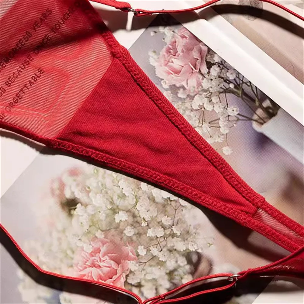 Dámské bezešvé tanga s vysokým rozparkem, ultratenké síťované sexy spodní prádlo, průhledná gáza, sportovní fitness tangá, plus velikost - náhled 5