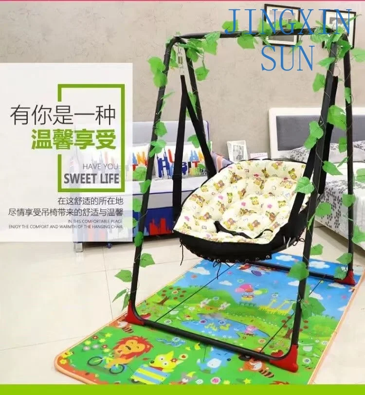 Single hanging basket swing outdoor balcony hanging chair indoor household children's cradle children's swing lazy swing toy