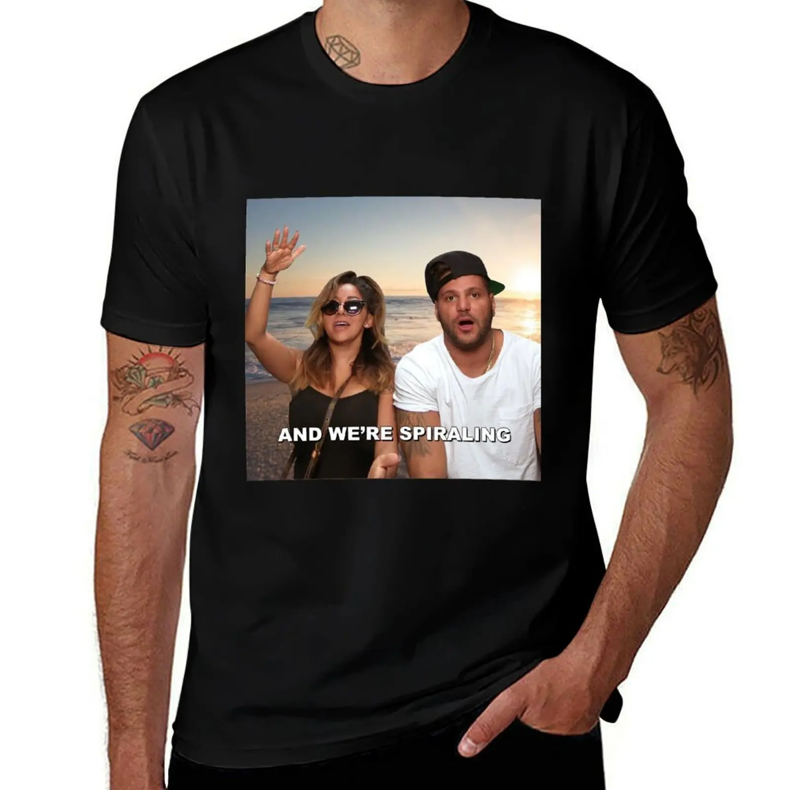 

Family Snooki And We're Spiraling Sugimo Yrs26 T-Shirt Simple Solid Color Crew Neck Tee