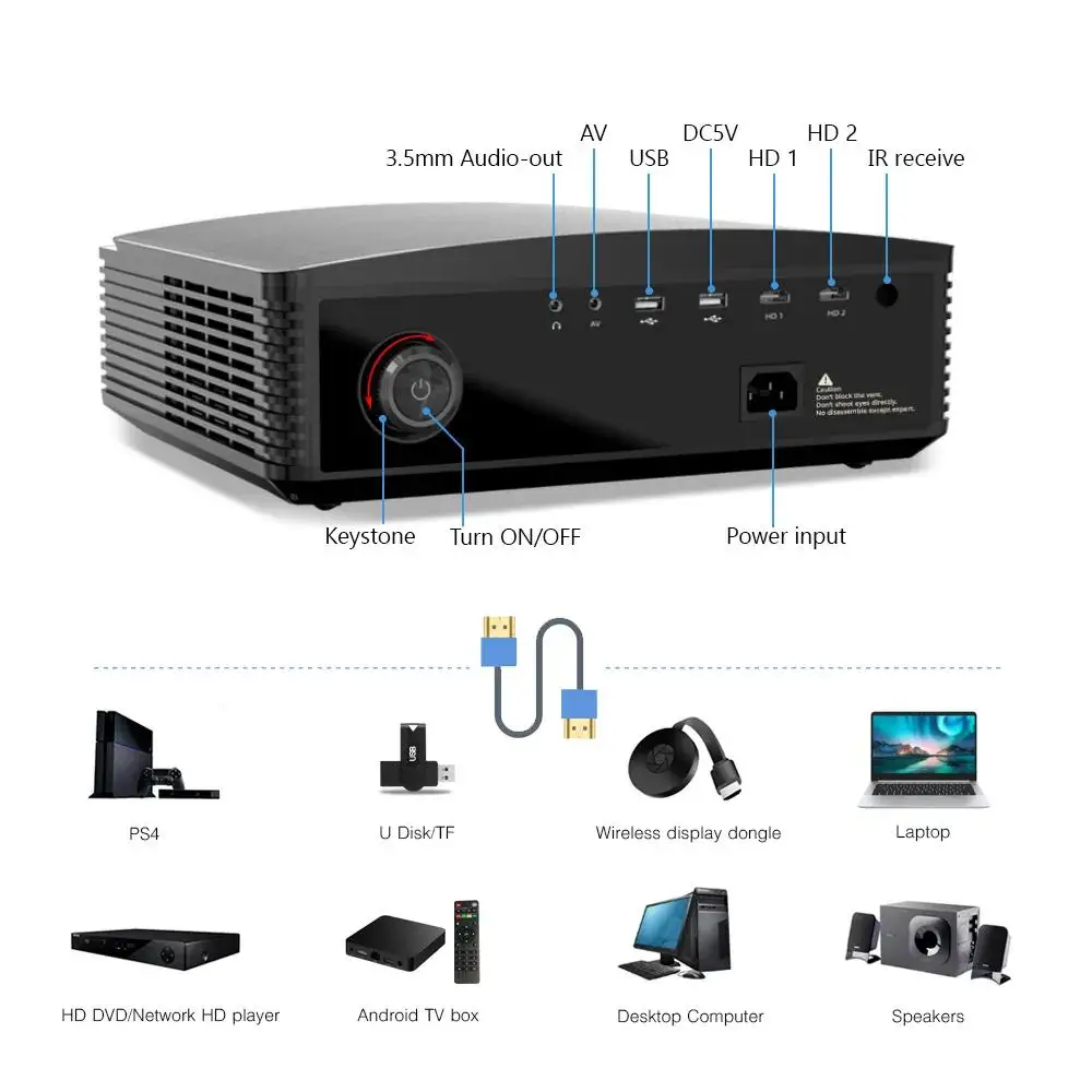 yyhc BYINTEK K25 Smart WIFI 3D LCD Video Full HD 1080P LED Home Theater Projector 4K Proyector (40USD More for Android)