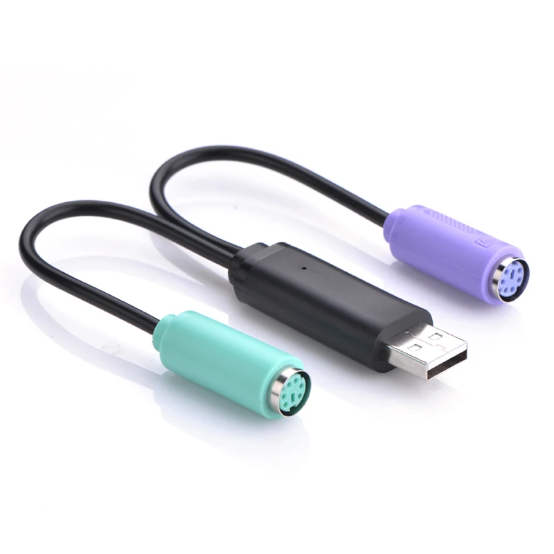 UGREEN USB to PS/2 Cable 1 in 2 Out for Keyboard and Mouse 1 in 2 Out Male to Female Adapter Converter Hub