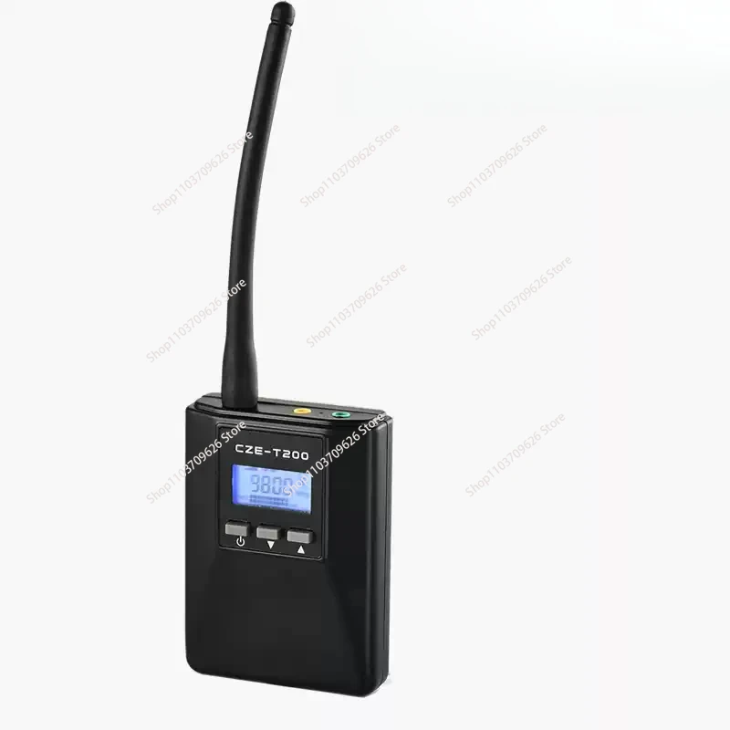 CZE-T200 PLL Stereo FM Transmitter MINI Radio Broadcast Station By 1000MAh Battery For Meeting/Tourism/Campus