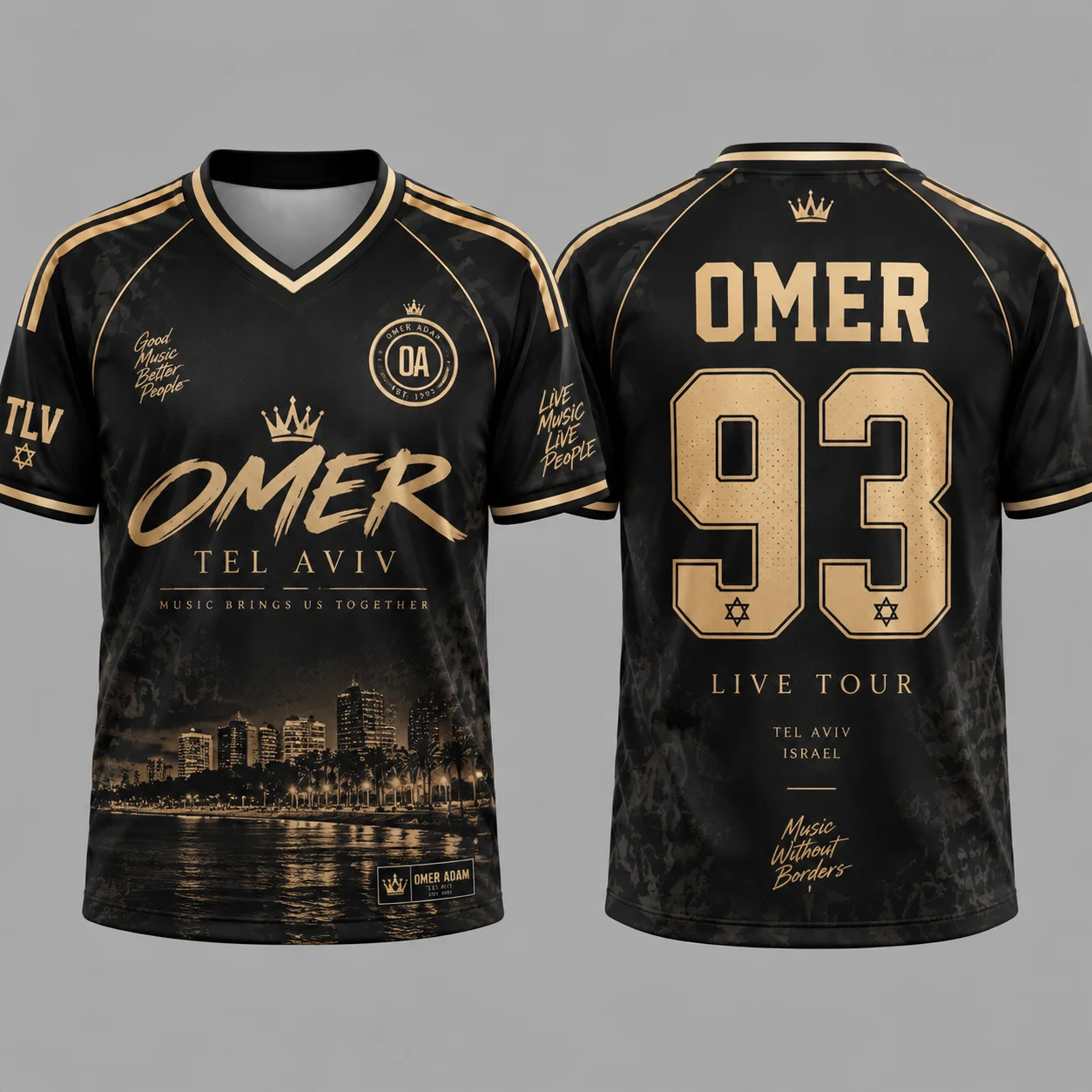 2026 Herren Damen Kinder OMER ADAM ANNA ZAK Tour-Trikot Konzert-Merchandise Musik-Fan Oversized Streetwear T-Shirt – Detail 2