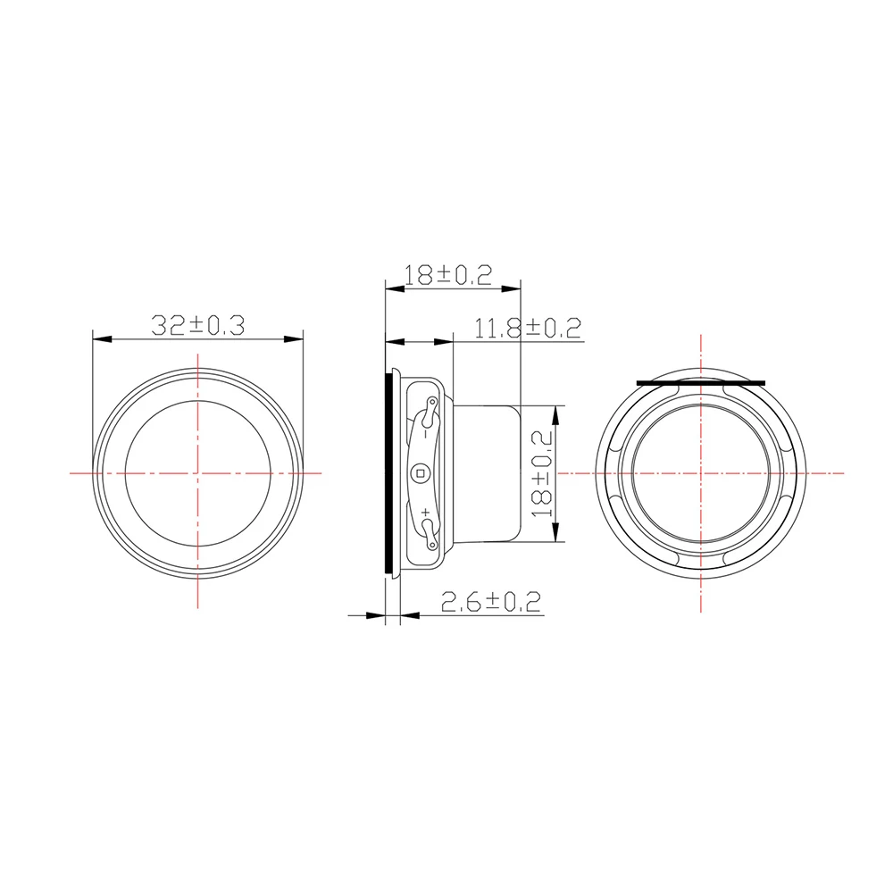 32mm Inner Magnetic Speaker 4ω 3W Full Frequency Subwoofer Horn Mini Audio Speaker For Walkie Talkies Bluetooth Speakers