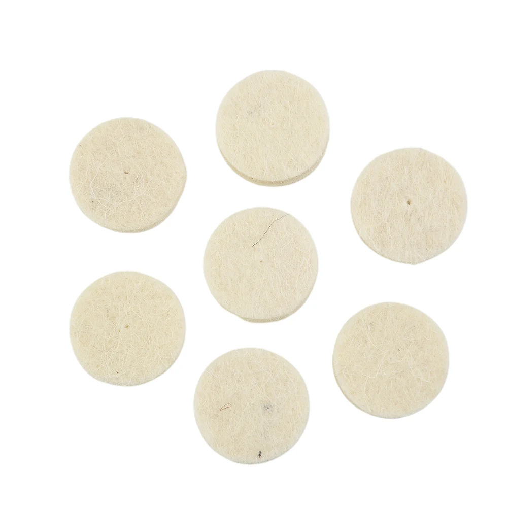 

50pcs 50x 25mm Wool Polishing Buffing Wheel Buffing Wheel Arbor Buffer Mirror Polish White Round Wheel Abrasive Tools