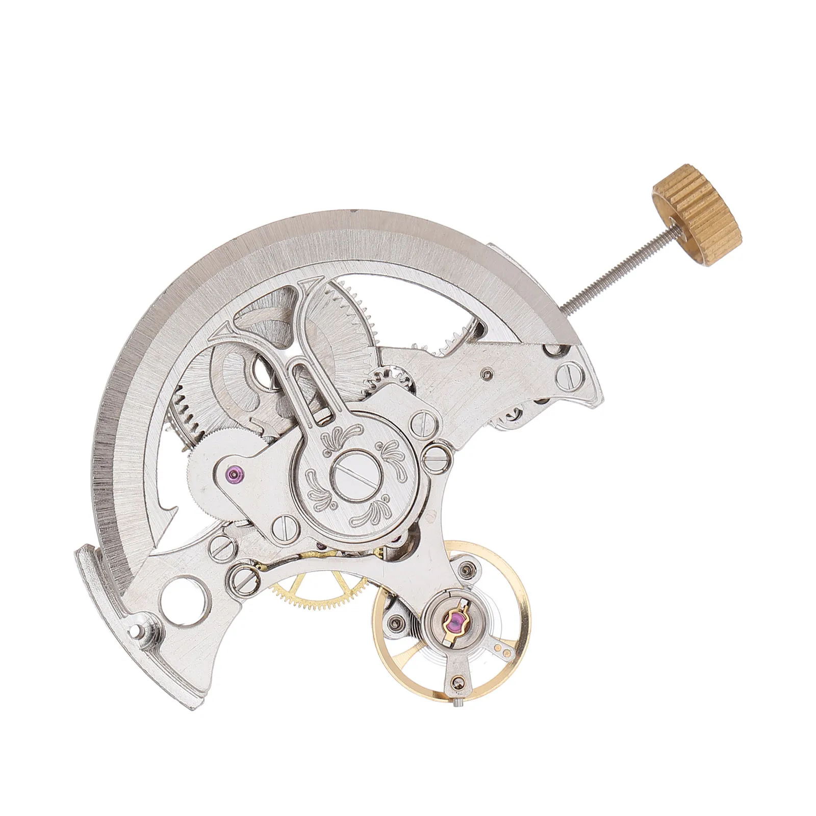 Precision Mechanical Watch Movement Engraved Automatic Core Replacement Part Wristwatch Mechanism for DIY Repair Professional