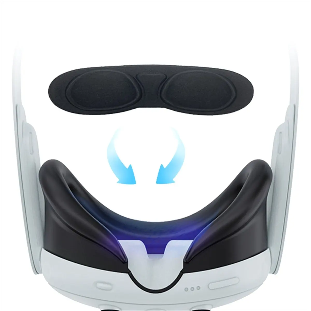 ABGN For 3 Headset Q 3 Host Crystal Case Lens Cover Tempered Film Rocker Cap Strong Protection VR Accessories