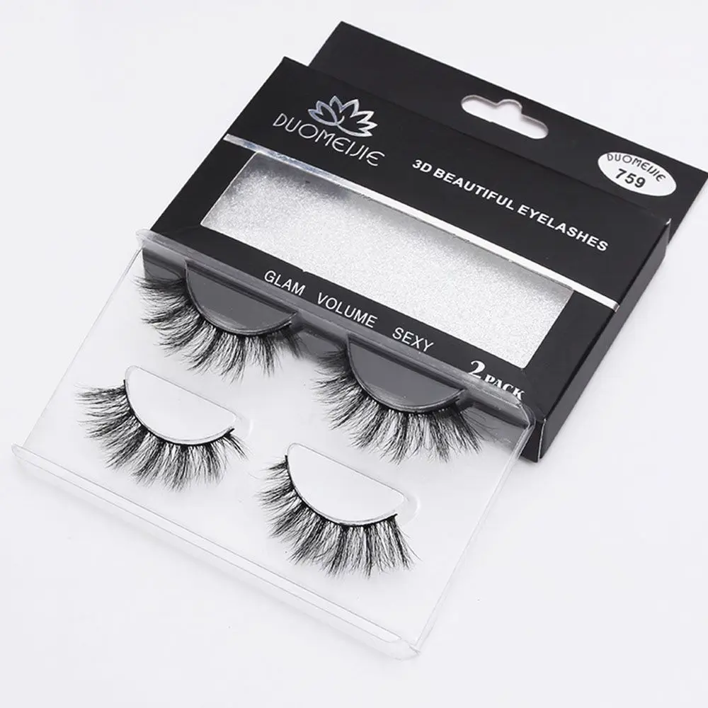 Makeup 2 Pairs Extension Natural Thick Long False Eyelashes Volume Fake Eye Lashes