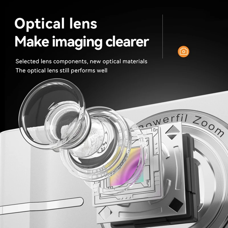 

2,4-дюймовая ретро-цифровая камера 4K HD, маленькая портативная мини-камера CMOS, 50-мегапиксельная камера с 16-кратным зумом, видеорегистратор, розовый-ABHG