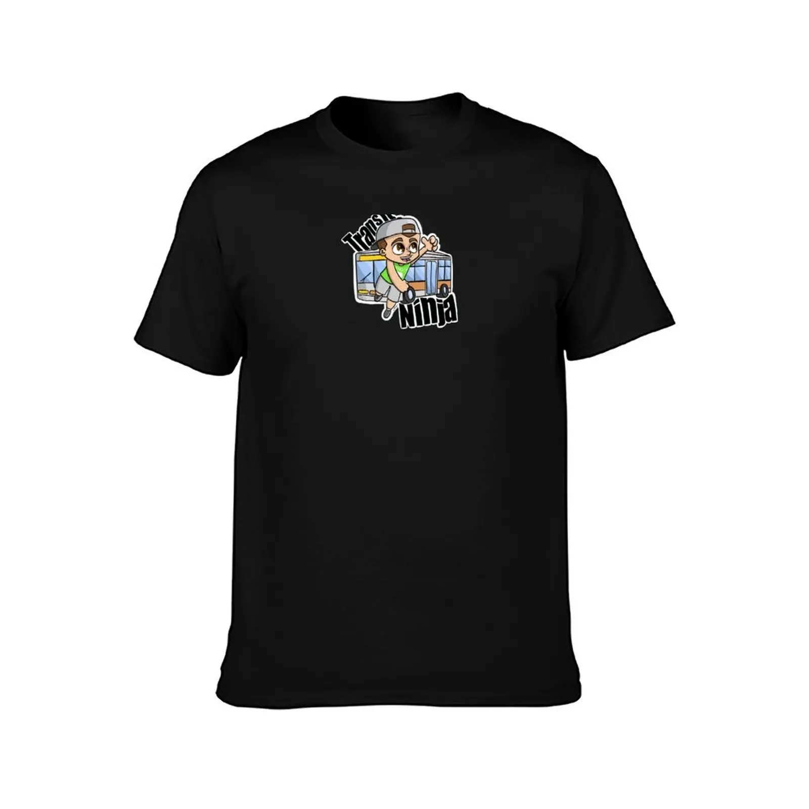 Transit Ninja T-Shirt, Summer Casual Cotton Tee, Oversized Streetwear Tops, Vintage Graphic Print, Loose Fit Short Sleeve
