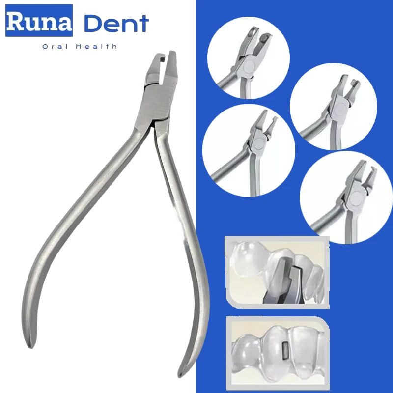 4 Sizes Dental Orthodontic Clear Aligner Plier Punch Hole Thermal Forming Forcep Tear Drop Level Vertical Invisible Tool