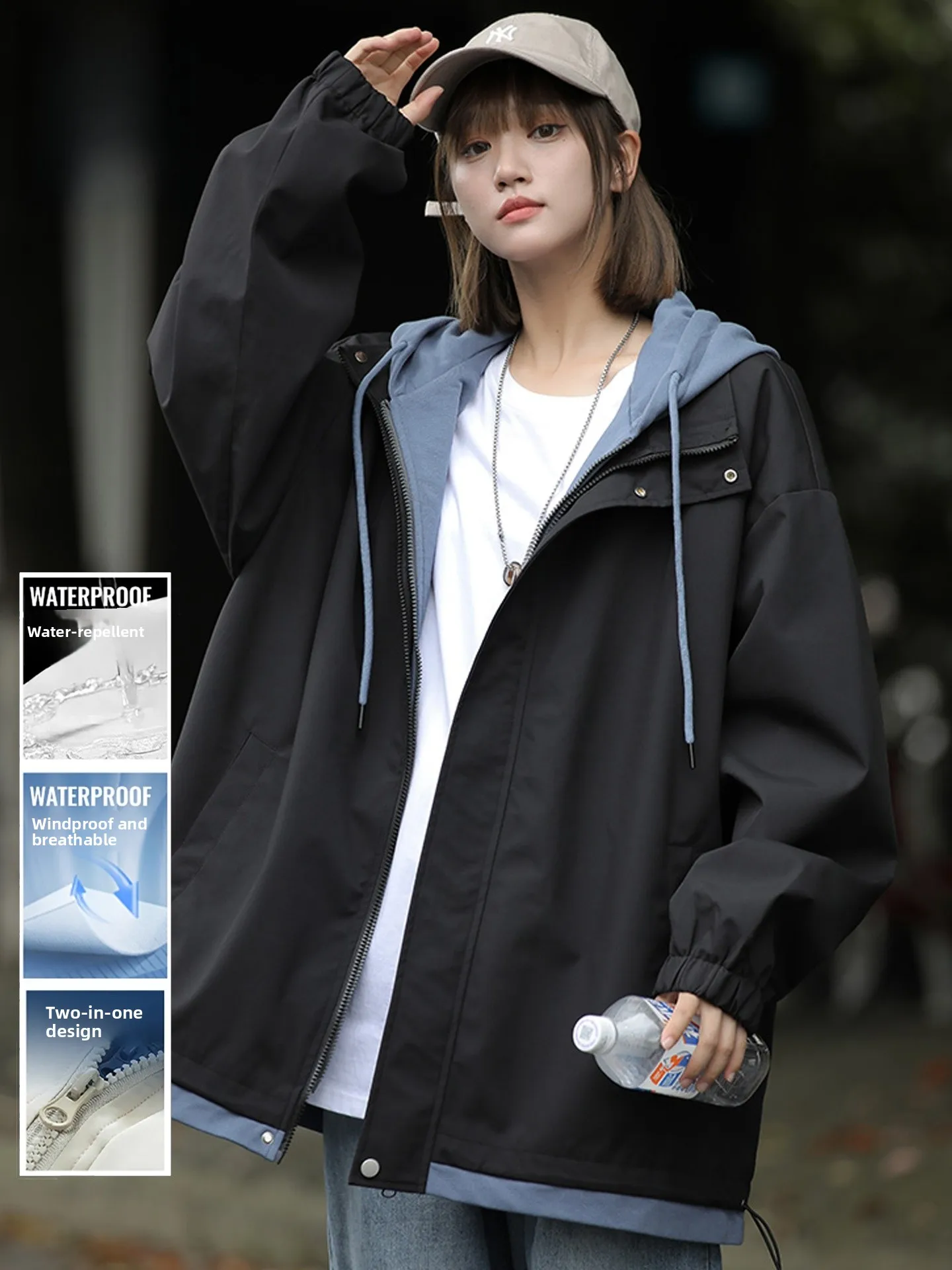 

Куртка TUCANO Woodpeer: Новая осенне-зимняя повседневная рабочая одежда свободного кроя с капюшоном из модной полиэстеровой ткани