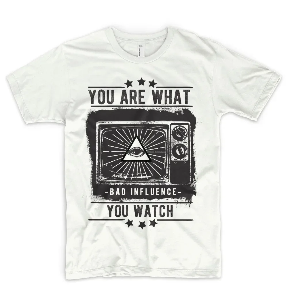 Illuminati T Shirt Mind Control Ufo Mason Eye Triangle Brand Summer Men Cotton Clothing High Quality Custom Graphic Shirts