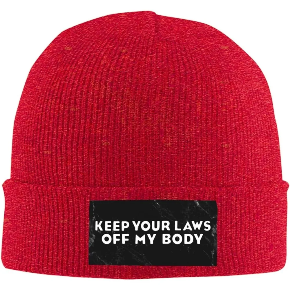 Red Knitted Beanie with 