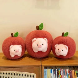 Creative Cute Detachable Apple Pig Plush Toy Cartoon Funny Accompanying Doll Home Decoration Girls Birthday Holiday Gift