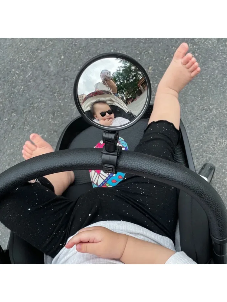 AliExpress Baby Stroller Rearview Mirror Convex Mirror for Baby Pushchair Accessories Electric Bike Reflective Mirror