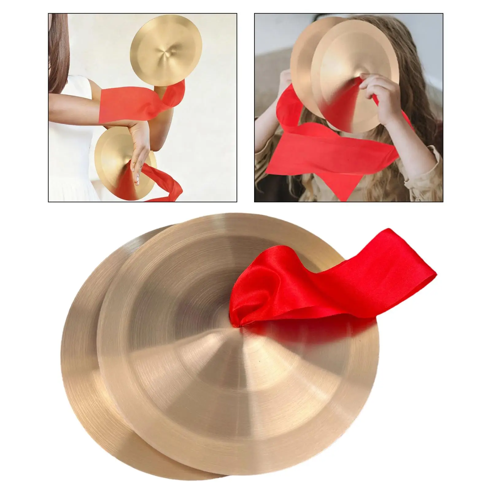 Percussion Hand Cymbals Sturdy Alloy Copper Finger Cymbals for Children Adults Music Dance School Activities