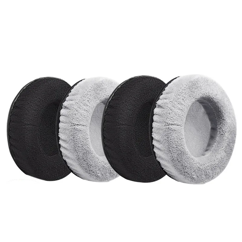 2 pezzi Cuscinetti auricolari in velluto 60 65 70 75 80 85 90 95 100 105 110MM Cuffie auricolari Cuscino in schiuma Paraorecchie nero grigio