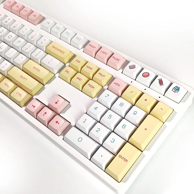 Sublimation XDA Macaron Theme 146 Keys Small Full Set Boxed Mechanical Keyboard Personalized PBT Keycaps