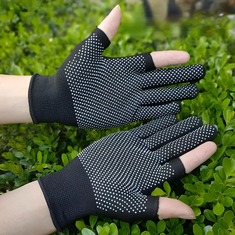 Waterproof Anti-Slip Fishing Gloves Two-Finger Winter Cycling Gloves Full Outdoor Riding Sport Touchscreen Half-Finger Gloves