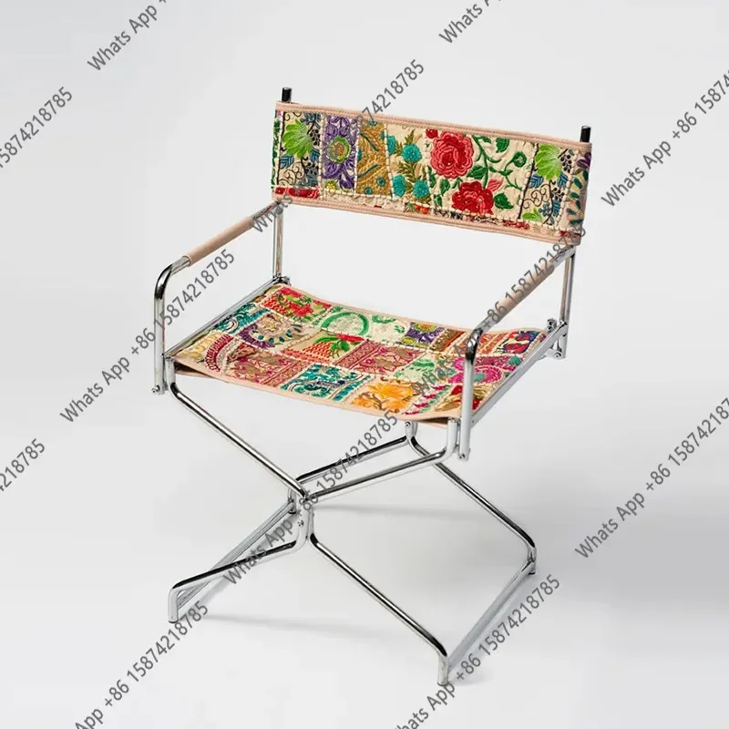 

X30 Folding Chair Outdoor Camping Leisure Minimalist Single Balcony Chair Oil Wax Cloth Dining Table Chair