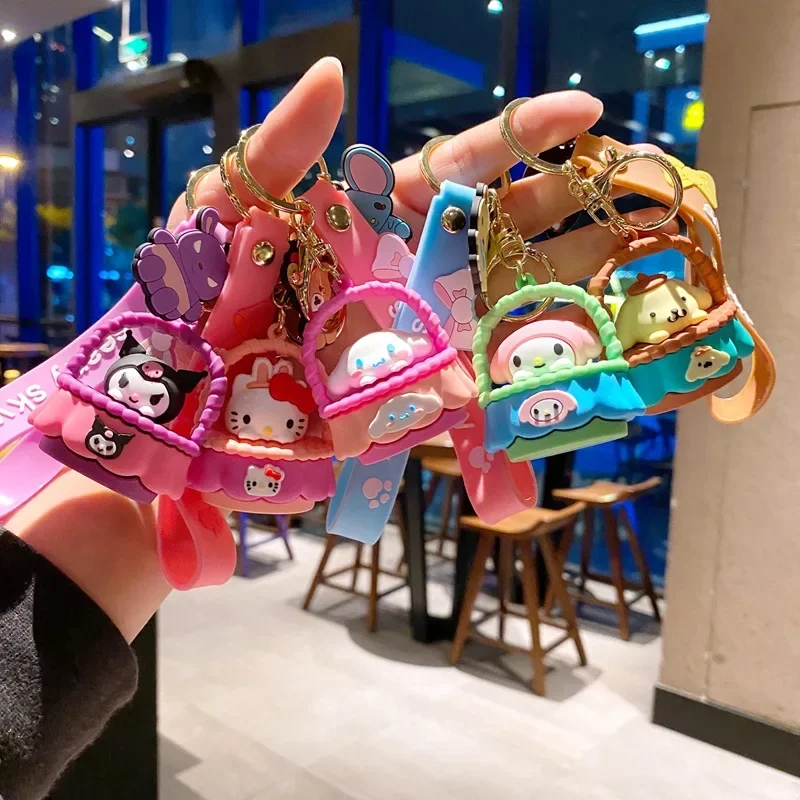 

Sanrio Keychain Doll Student Schoolbag Pendant Cute Melody Car Keychain Easy To Carry Children's Daily Party Surprise Gift